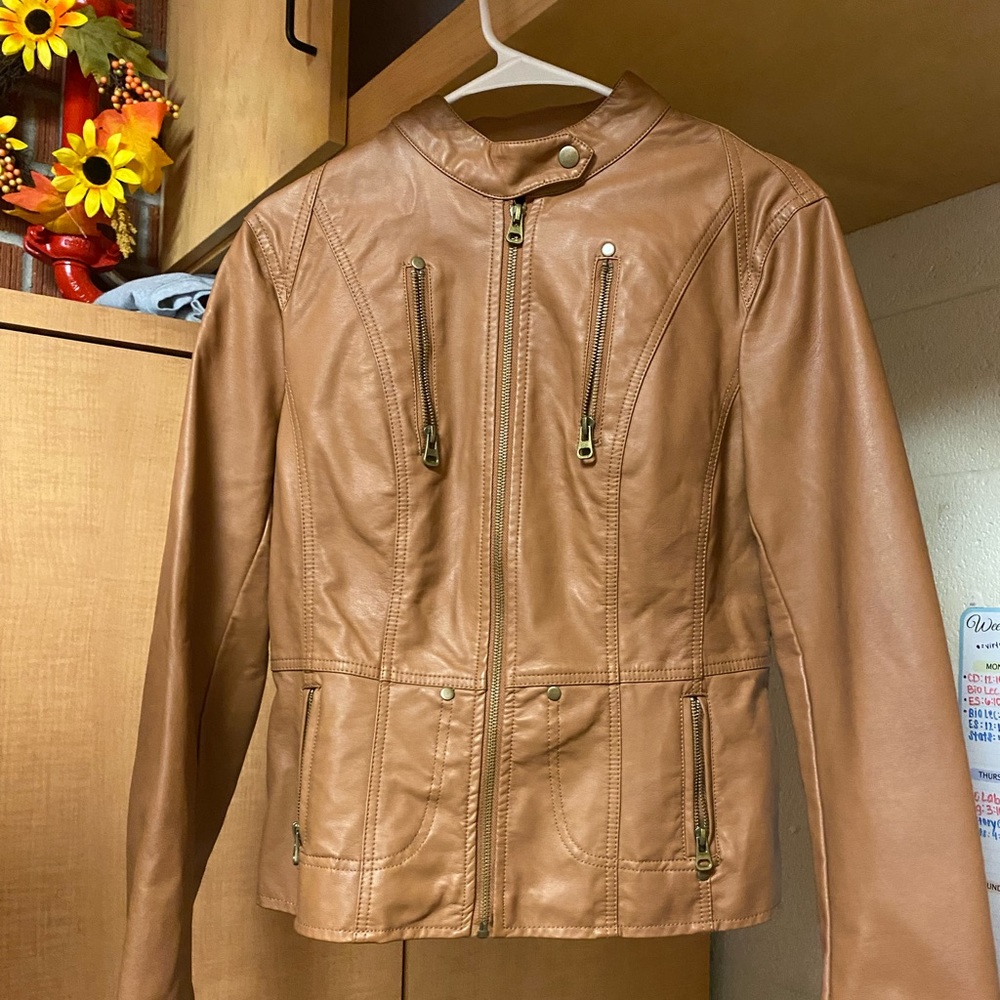 Lulus Brown Leather Jacket